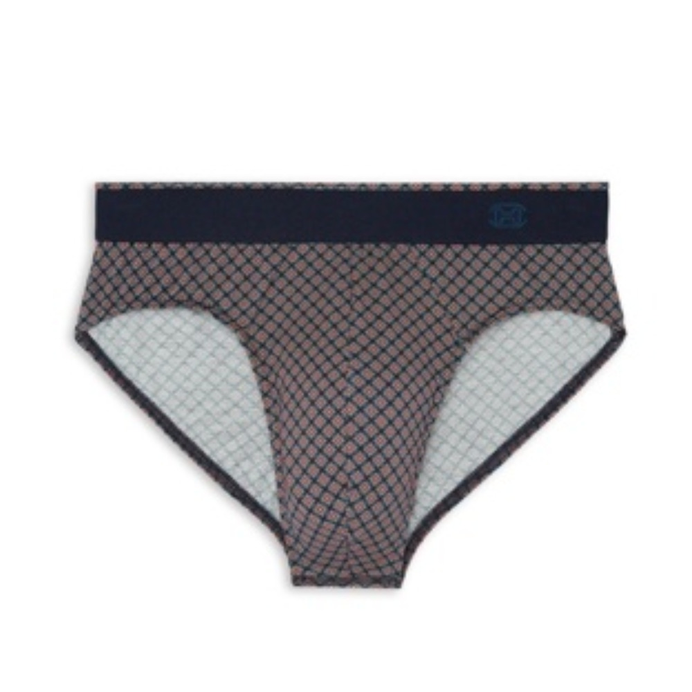 Hom Men Jordan Comfort Mini Brief Navy Print Size L